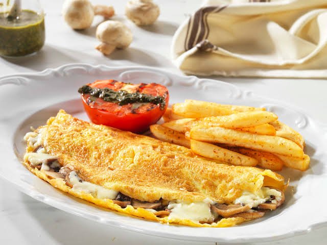 Mantar Kaşarlı Omlet