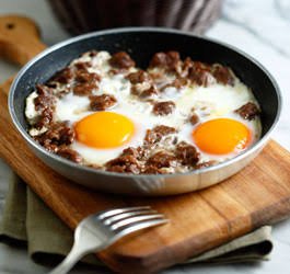 Sahanda Kavurmalı Yumurta